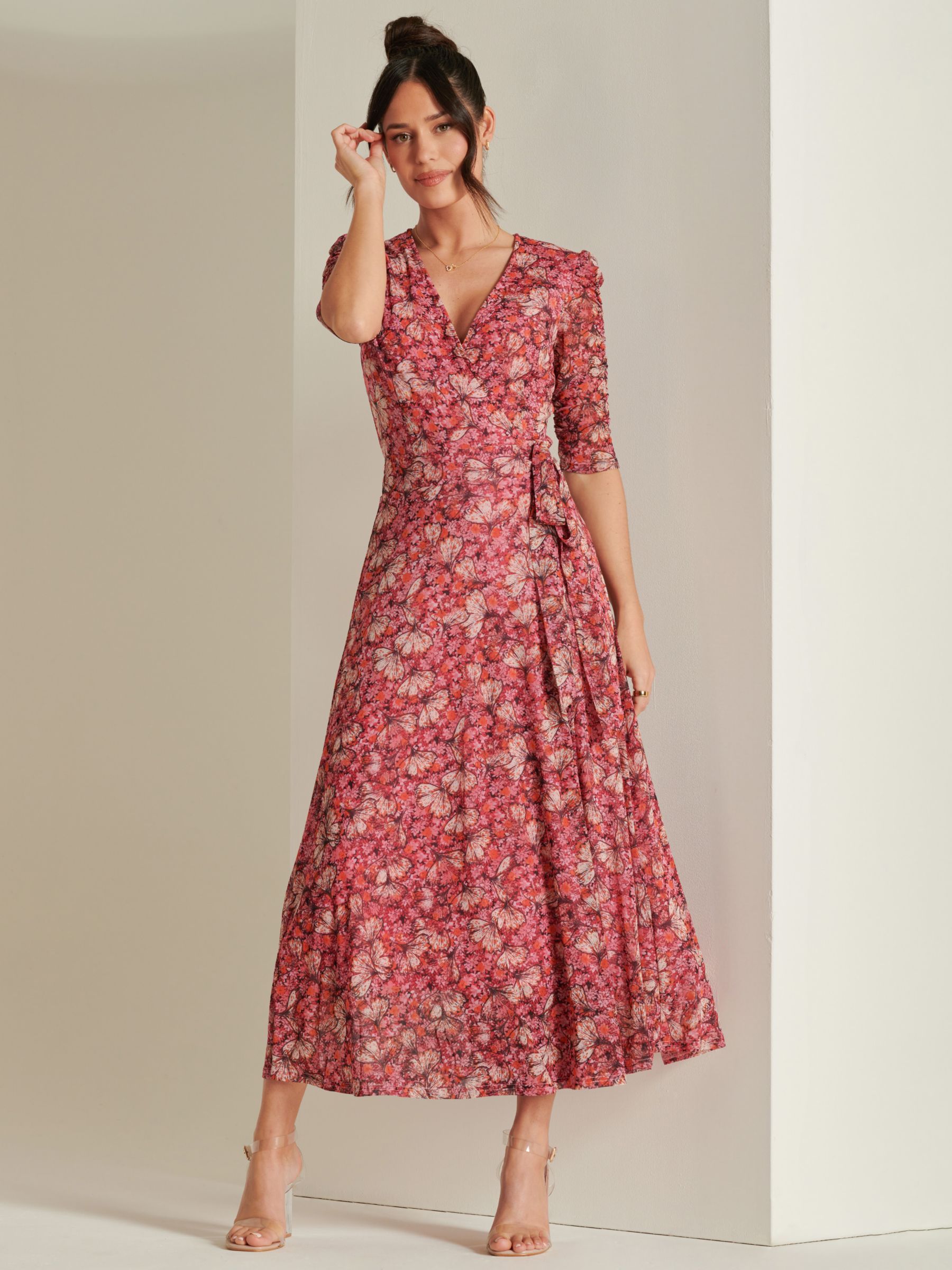 Buy Jolie Moi Daliyah Mesh Maxi Dress, Multi Online at johnlewis.com