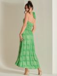 Jolie Moi Sara Plunge Neck Maxi Dress, Green