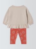 John Lewis ANYDAY Baby Flower Sweatshirt and Leggings Set, Multi