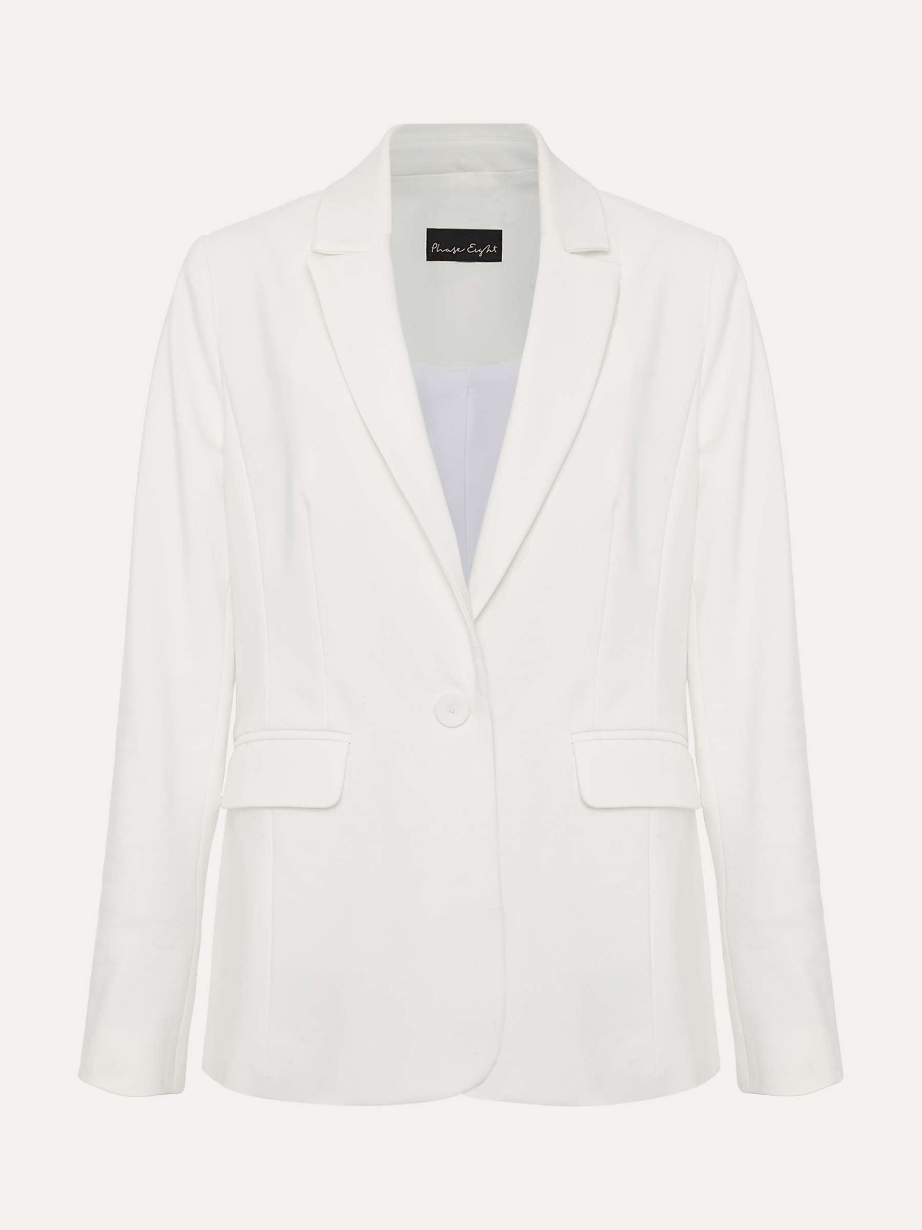 Buy Phase Eight Ulrica Fitted Suit Jacket, White Online at johnlewis.com