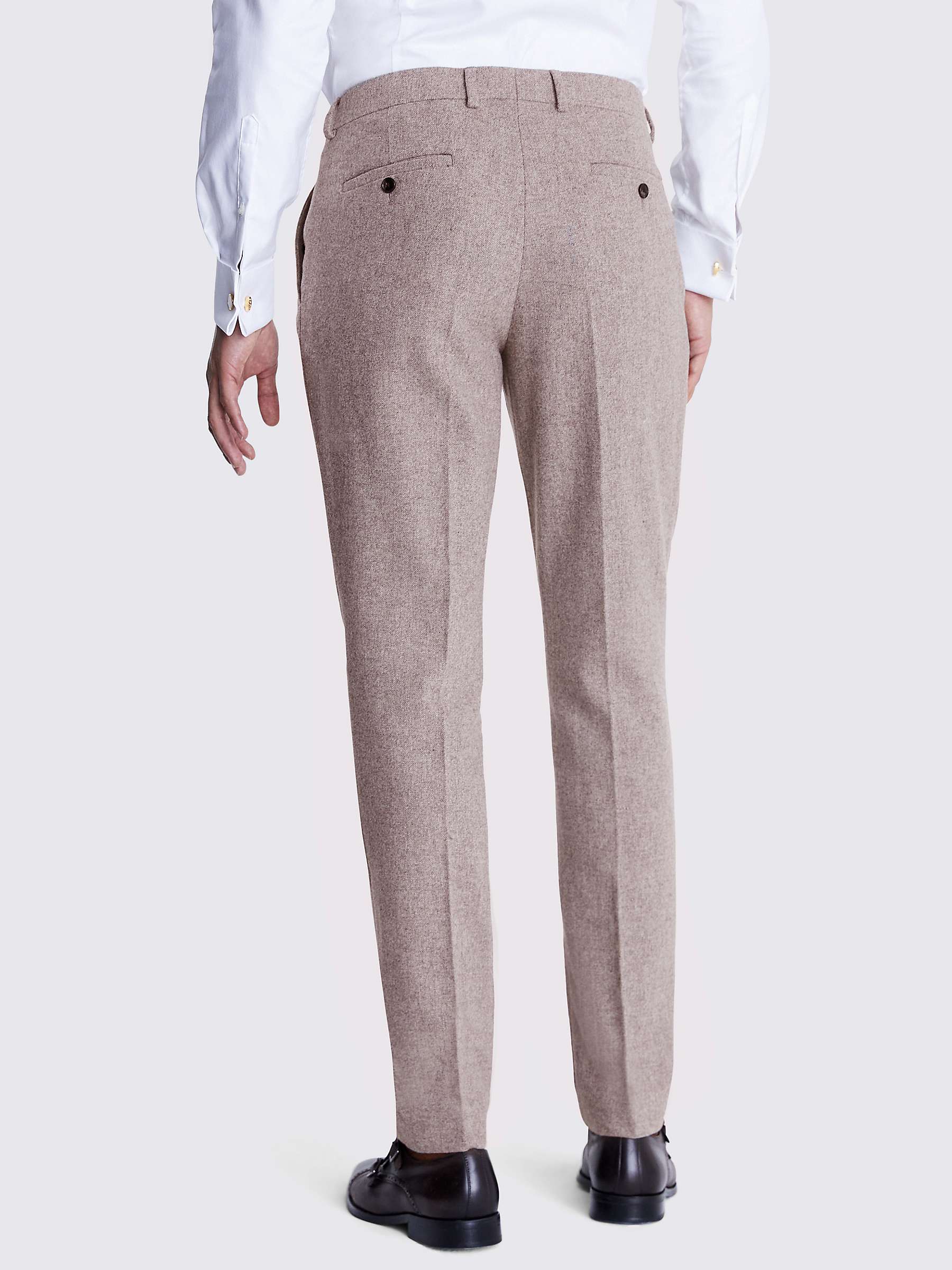 Buy Moss Slim Fit Wool Blend Suit Trousers, Beige Online at johnlewis.com