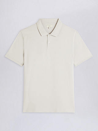 Moss Pique Short Sleeve Polo Shirt, Ivory