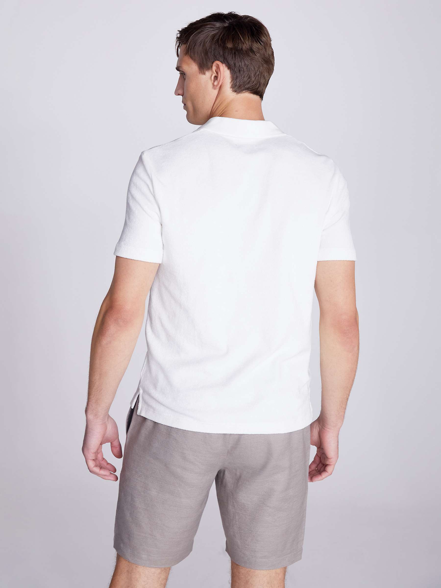 Buy Moss Terry Towelling Polo Shirt, Ecru Online at johnlewis.com