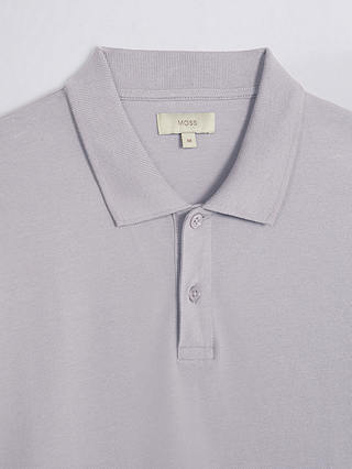 Moss Pique Short Sleeve Polo Shirt, Granite