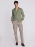 Moss Tailored Fit Linen Long Sleeve Shirt, Green