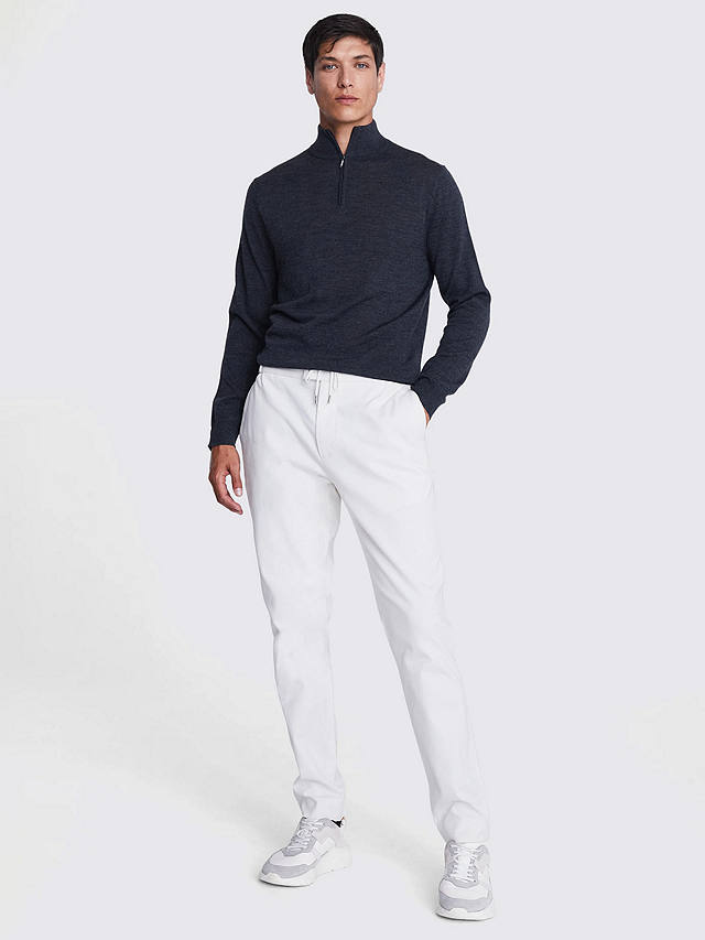 Moss Twill Drawstring Trousers, Off White