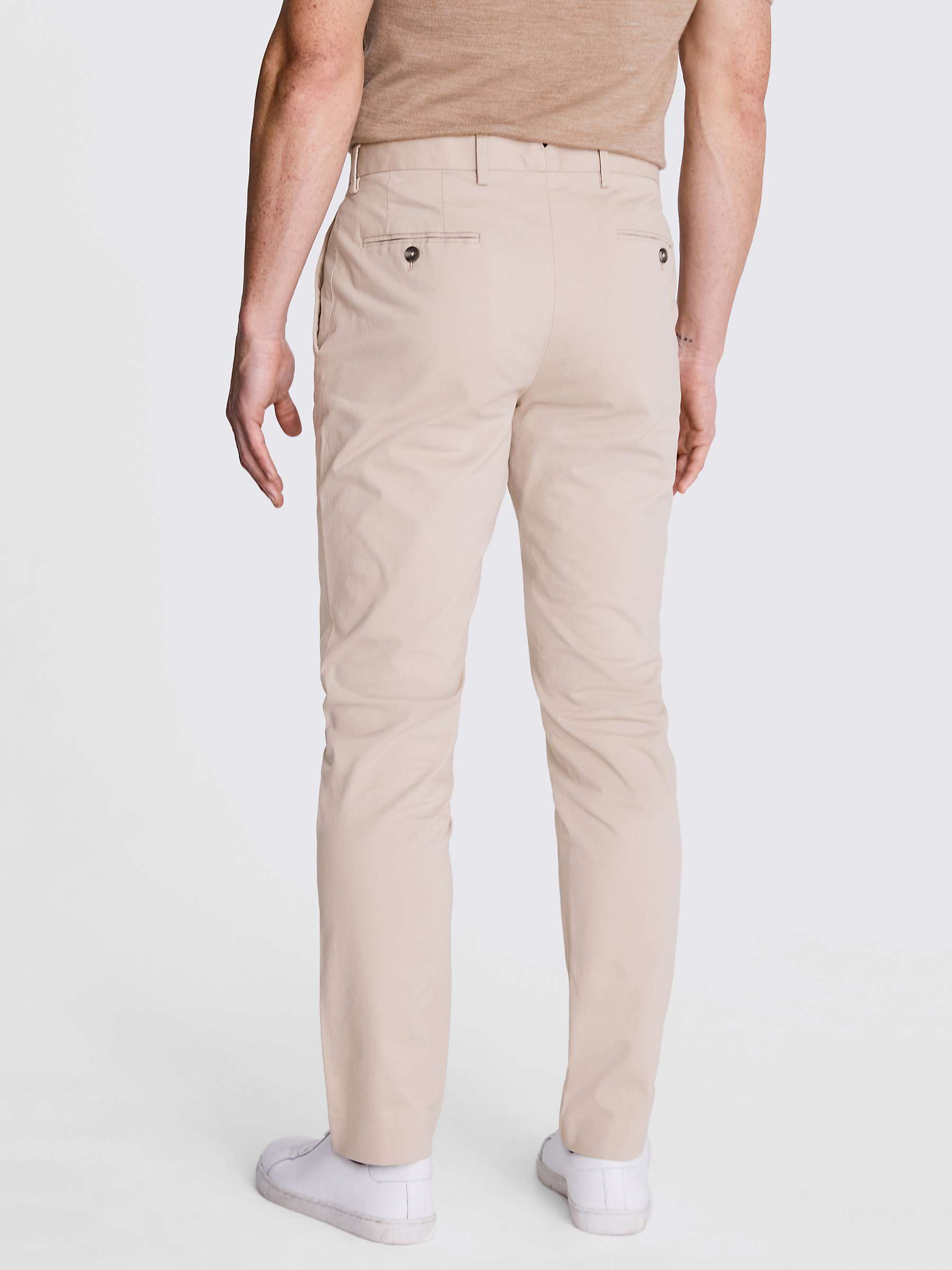 Moss Slim Fit Chinos, Beige at John Lewis & Partners