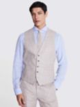 Moss Tailored Fit Linen Waistcoat, Beige
