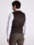 Moss Slim Fit Tweed Waistcoat, Brown