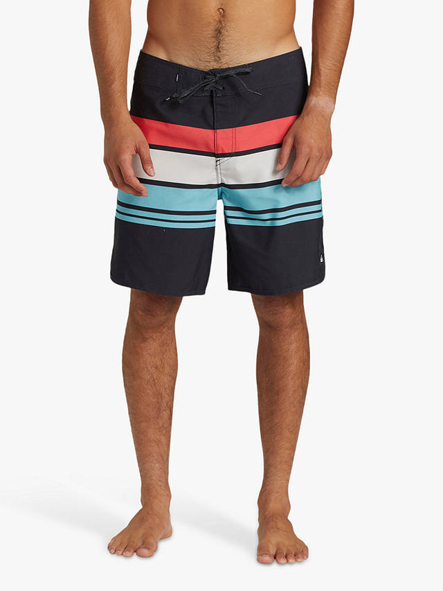 Quiksilver Everyday Stripe Swim Shorts, Black/Multi