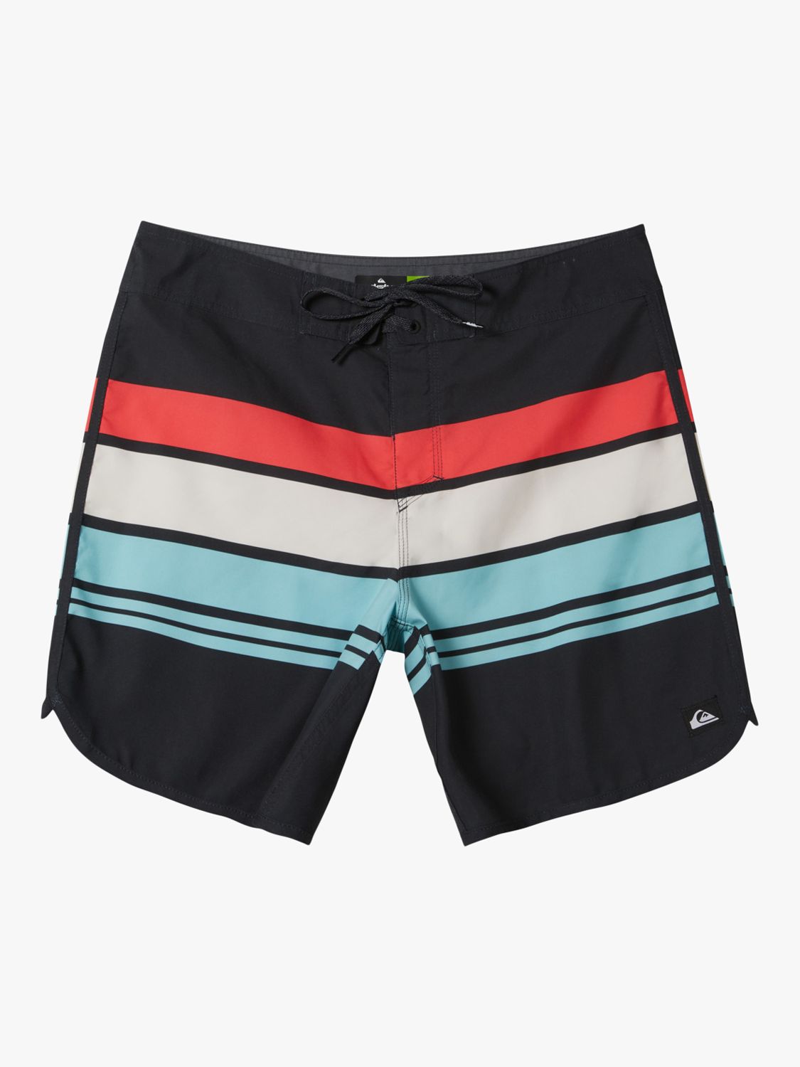 Quiksilver Everyday Stripe Swim Shorts, Black/Multi, M