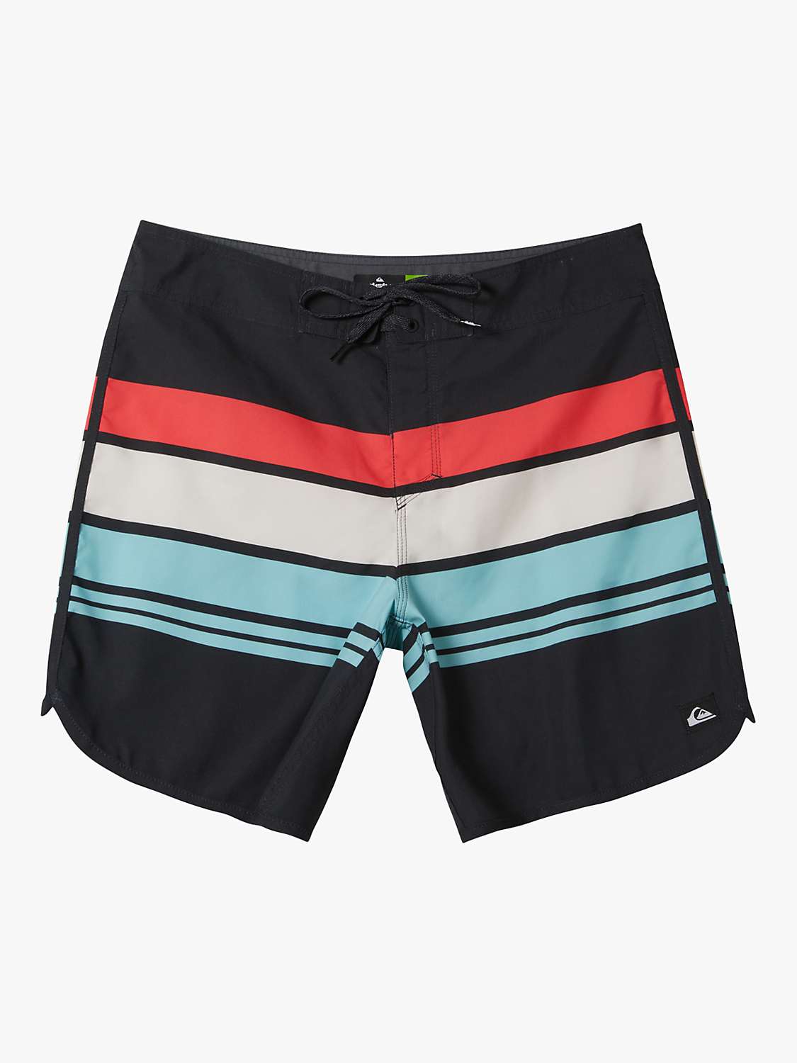 Buy Quiksilver Everyday Stripe Swim Shorts, Black/Multi Online at johnlewis.com