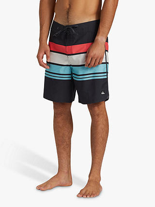 Quiksilver Everyday Stripe Swim Shorts, Black/Multi
