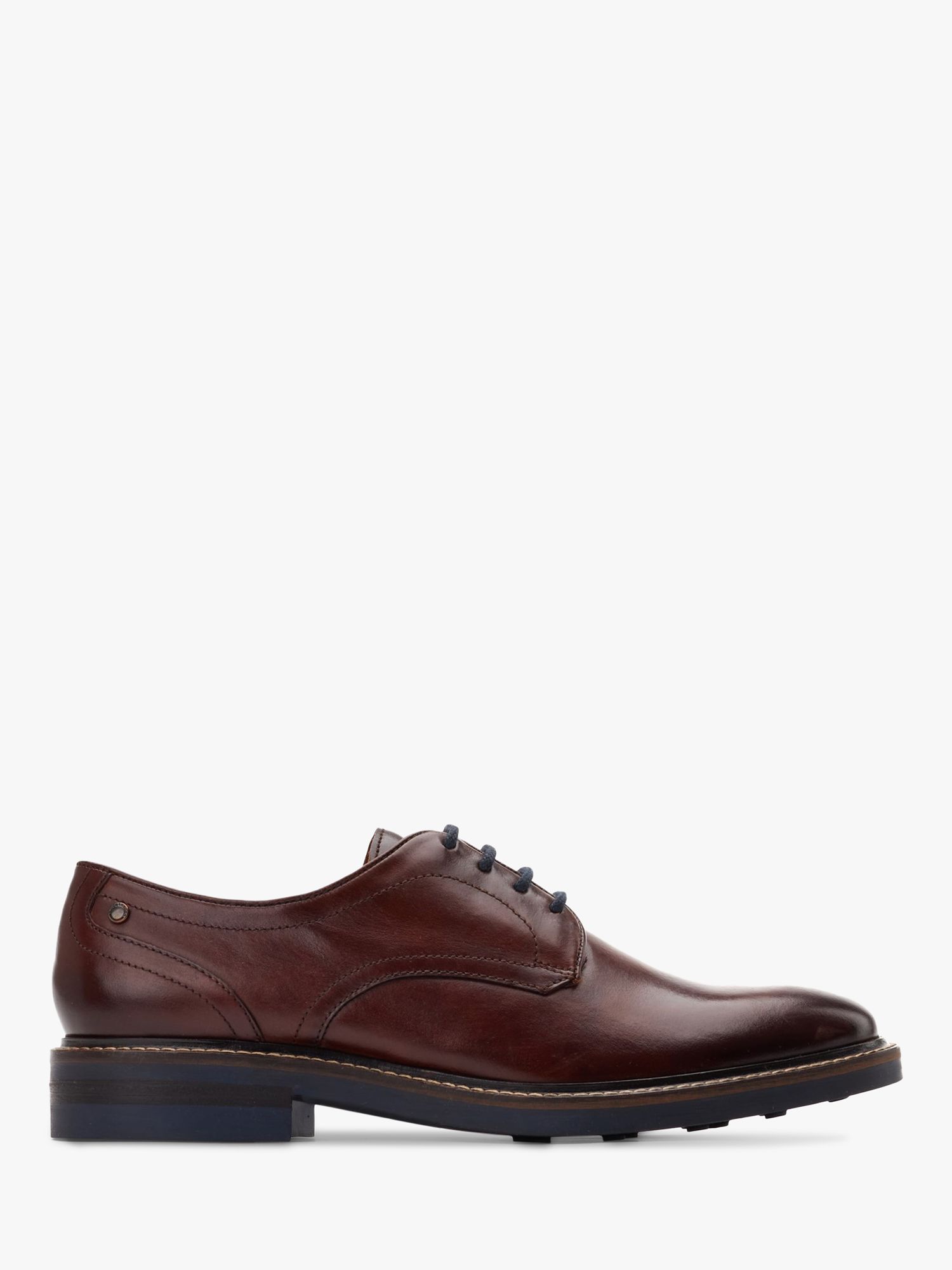 Base London Mawley Chunky Derby Shoe, Brown at John Lewis & Partners