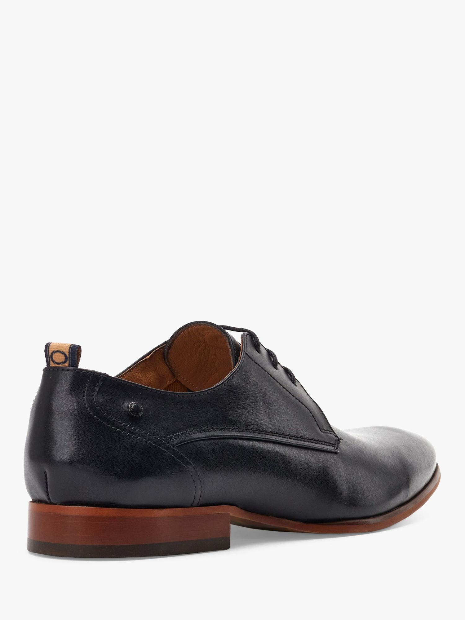 Base London Gambino Lace Up Leather Derby Shoes, Black, 7