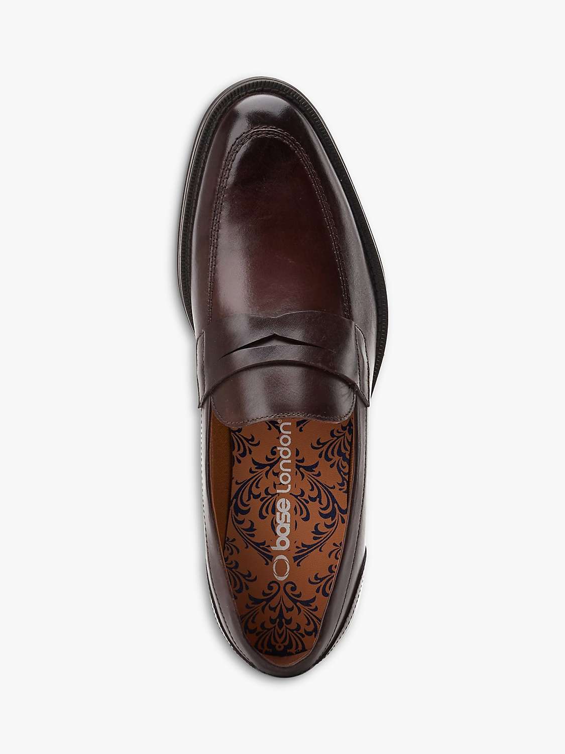 Buy Base London Kennedy Slip On Loafers, Brown Online at johnlewis.com