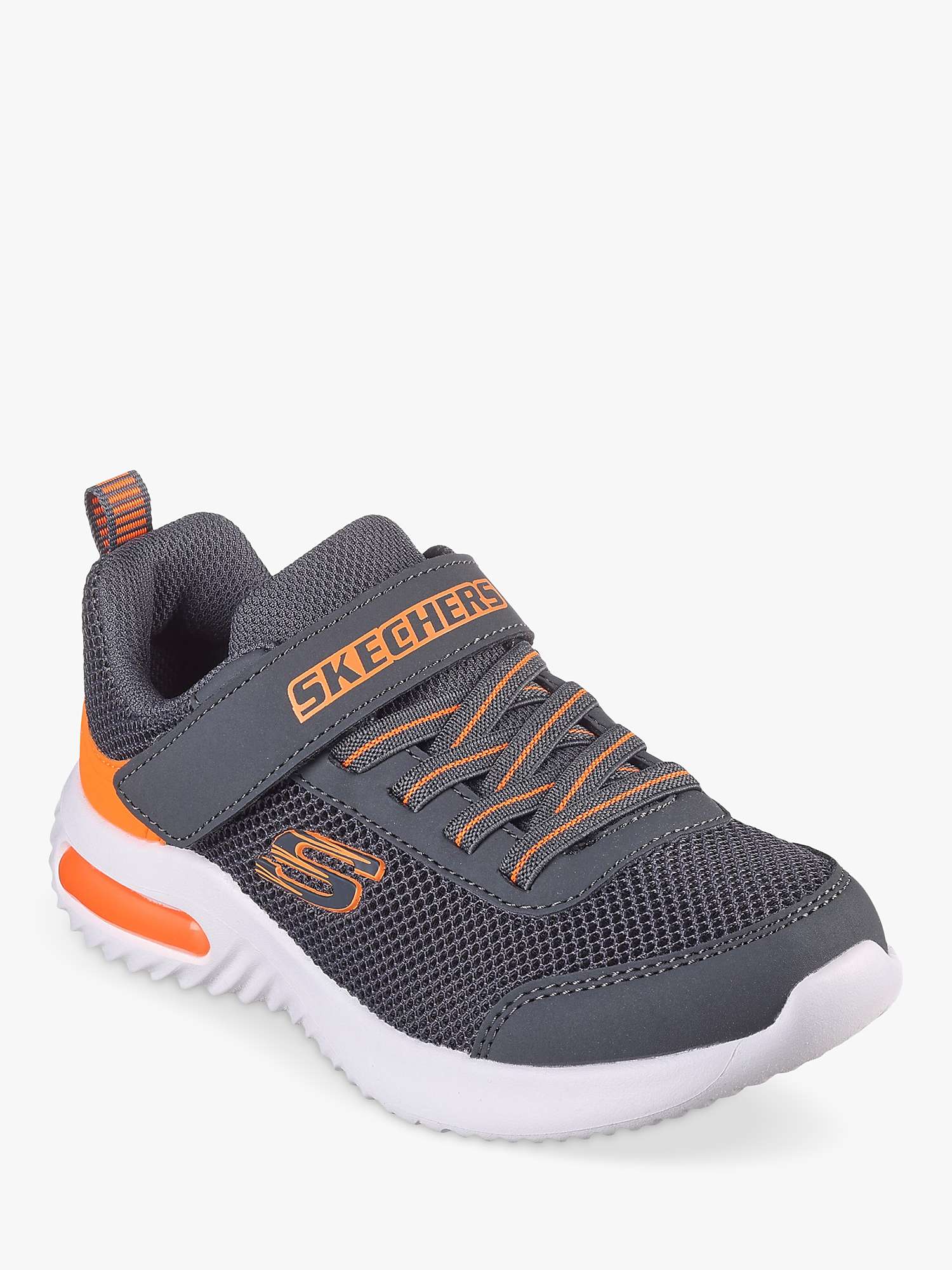 Buy Skechers Kids' Bounder-Tech Trainers, Charcoal Online at johnlewis.com