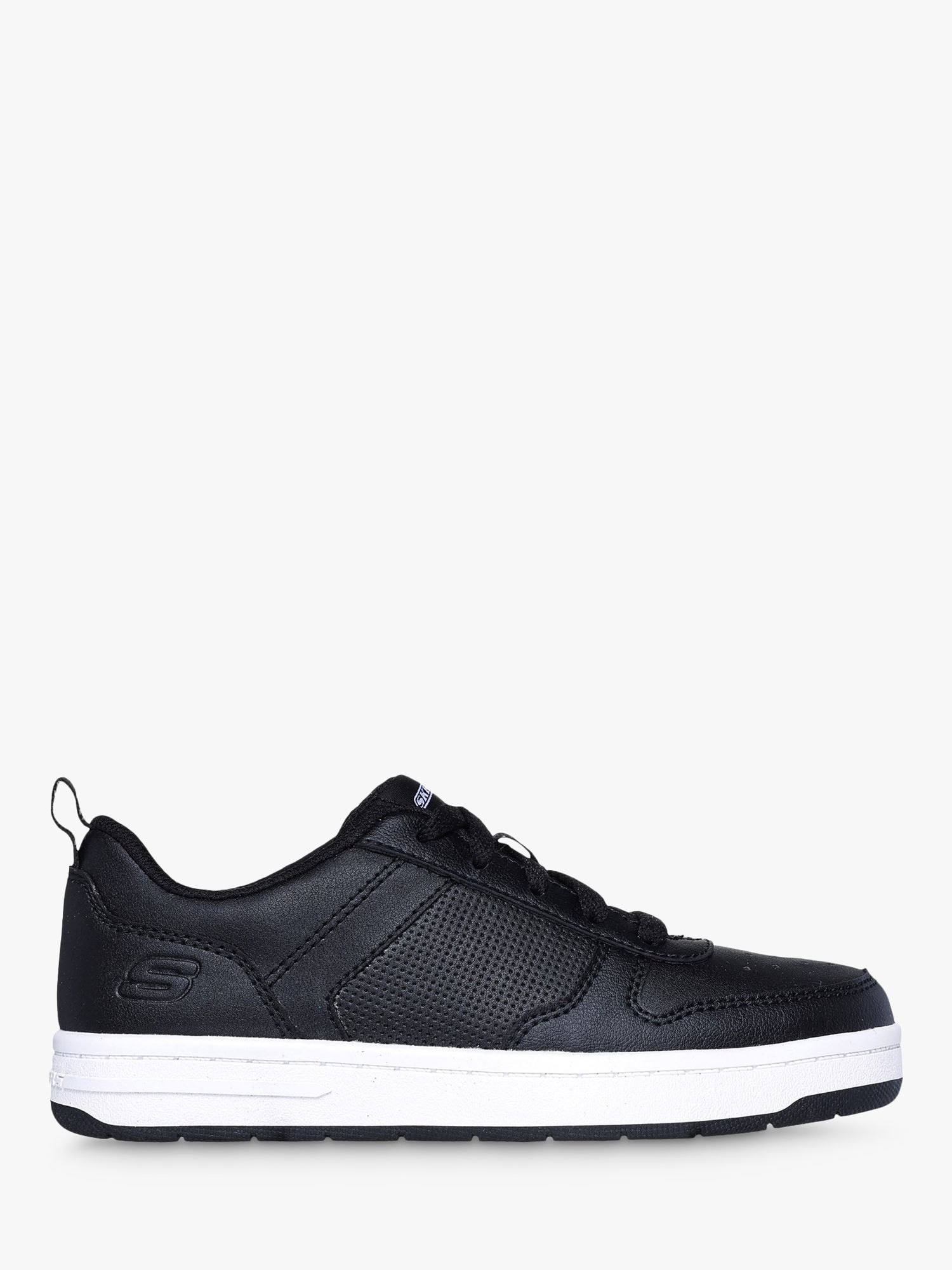 Skechers Kids' Smooth Street Genzo Trainers, Black at John Lewis & Partners