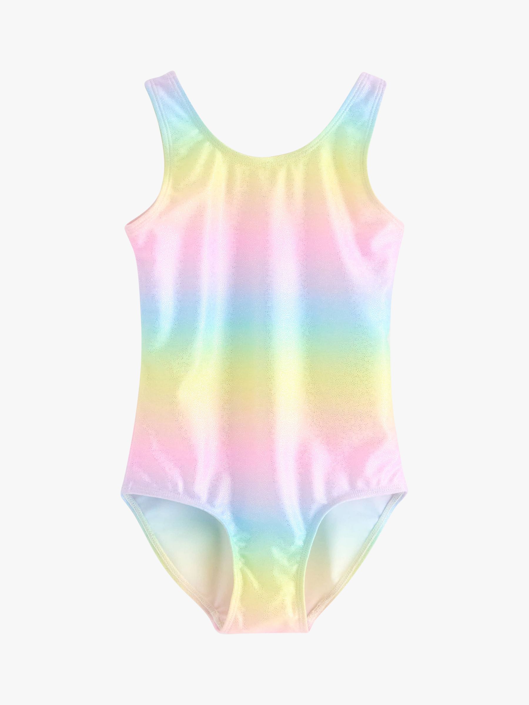 Lindex Kids' Rainbow Ombre Glitter Swimsuit, Pink, 4-6 years