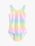 Lindex Kids' Rainbow Ombre Glitter Swimsuit, Pink/Multi