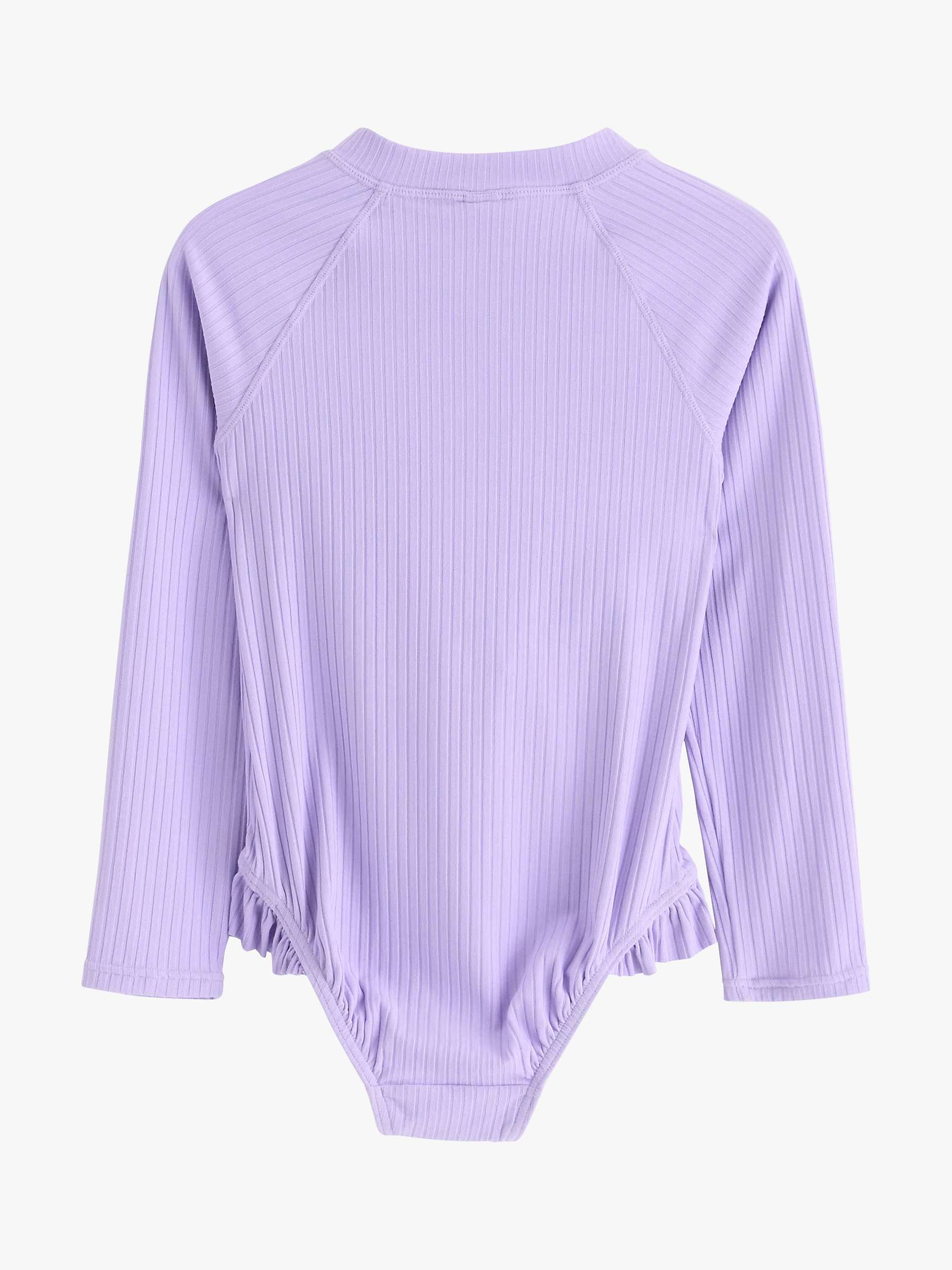 Buy Lindex Kids' UV 50+ Protection Rib Long Sleeve Swimsuit, Light Lilac Online at johnlewis.com