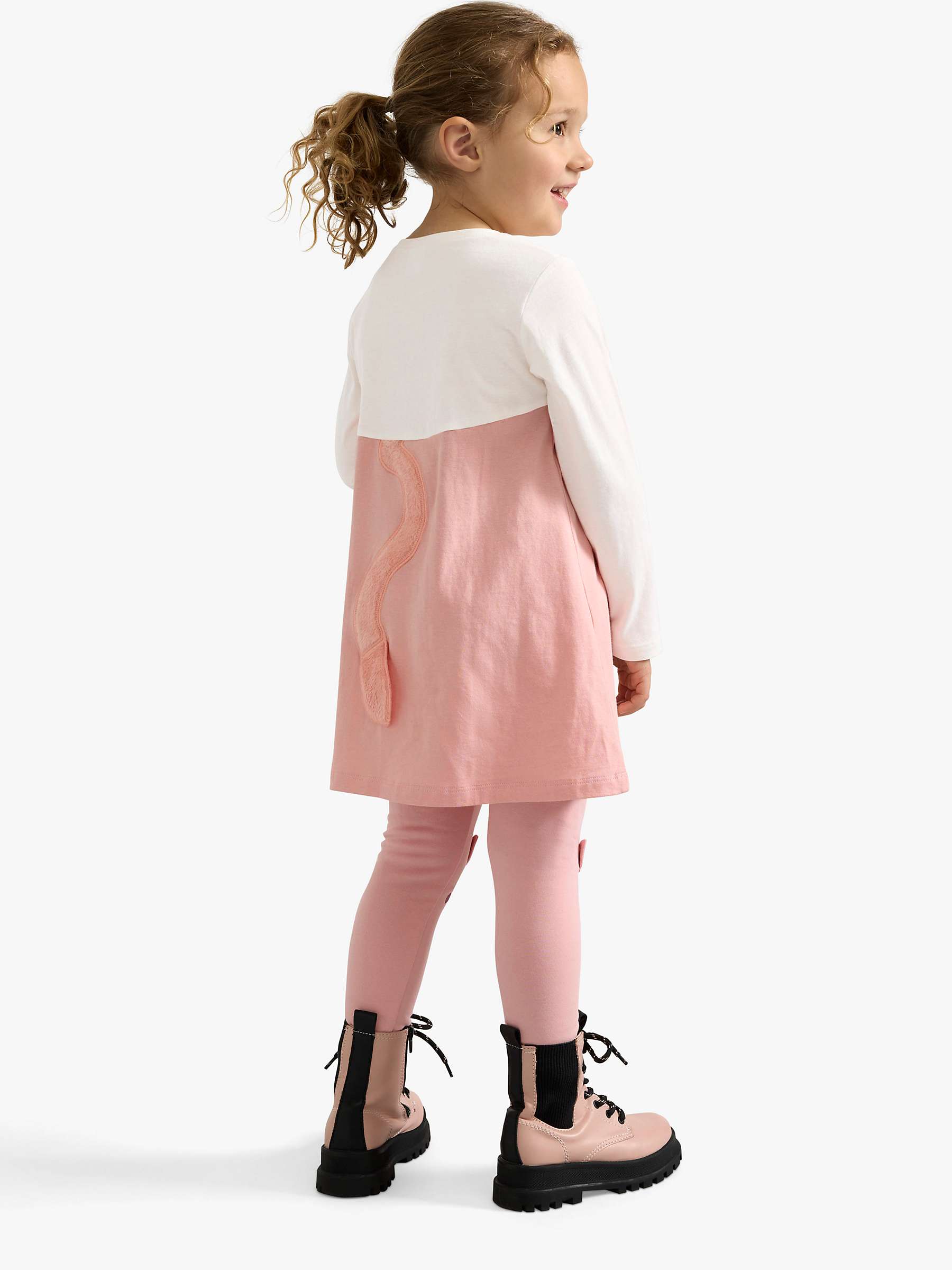 Buy Lindex Kids' Cat Face Tunic Top, Light Pink/Multi Online at johnlewis.com