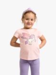Lindex Kids' Unicorn Sequin Print Top, Light Pink
