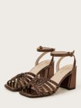 Monsoon Plaited Block Heels, Bronze