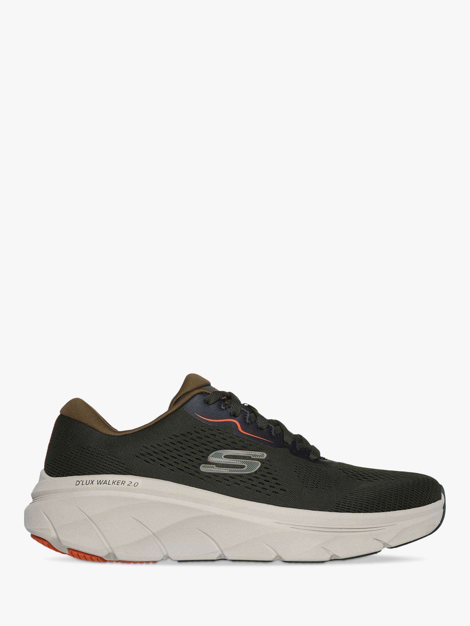 Skechers D'Lux Walker 2.0 Trainers, Olive at John Lewis & Partners