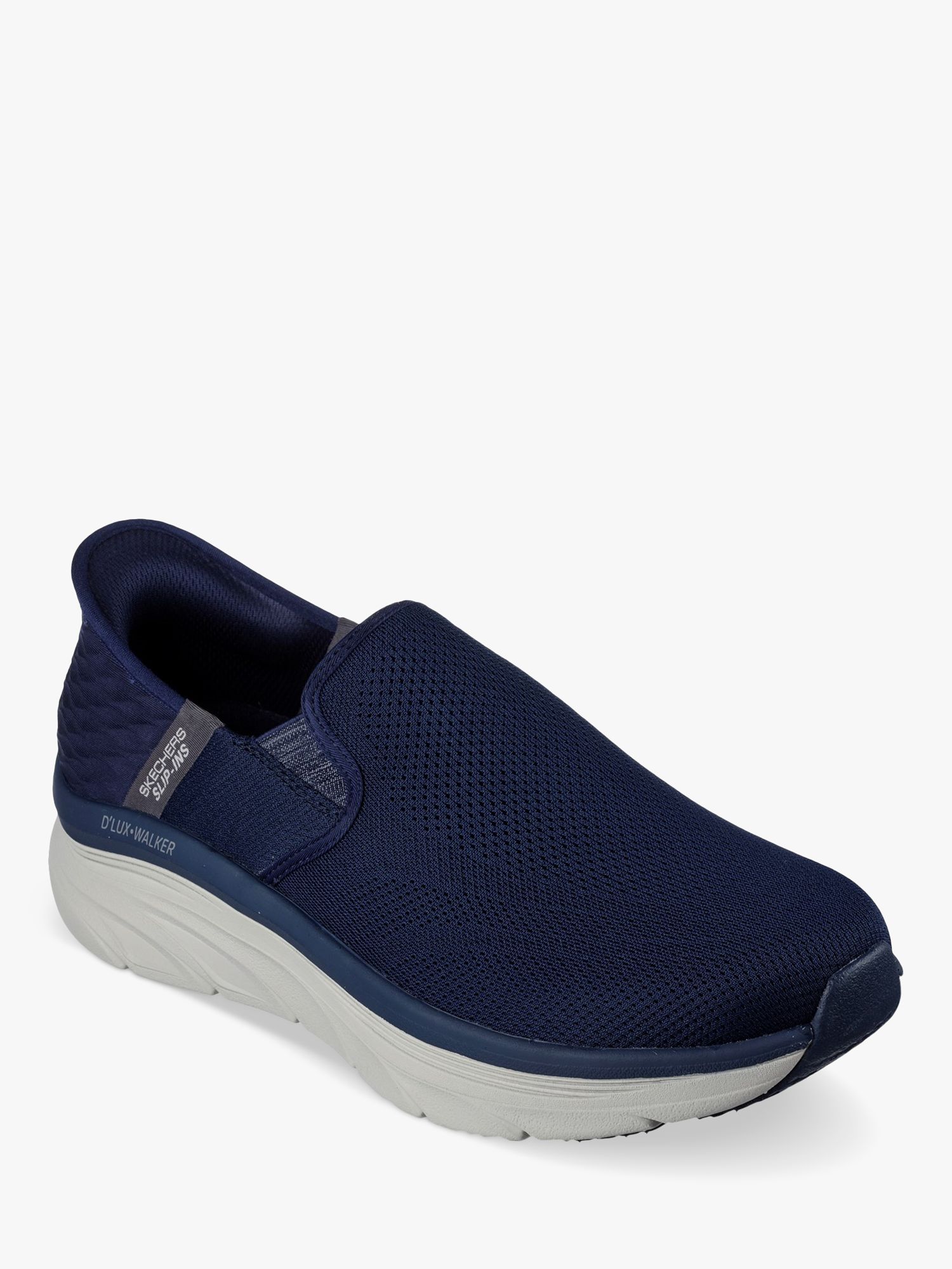 Skechers D'Lux Walker Orford Slip-On Shoes, Navy at John Lewis & Partners