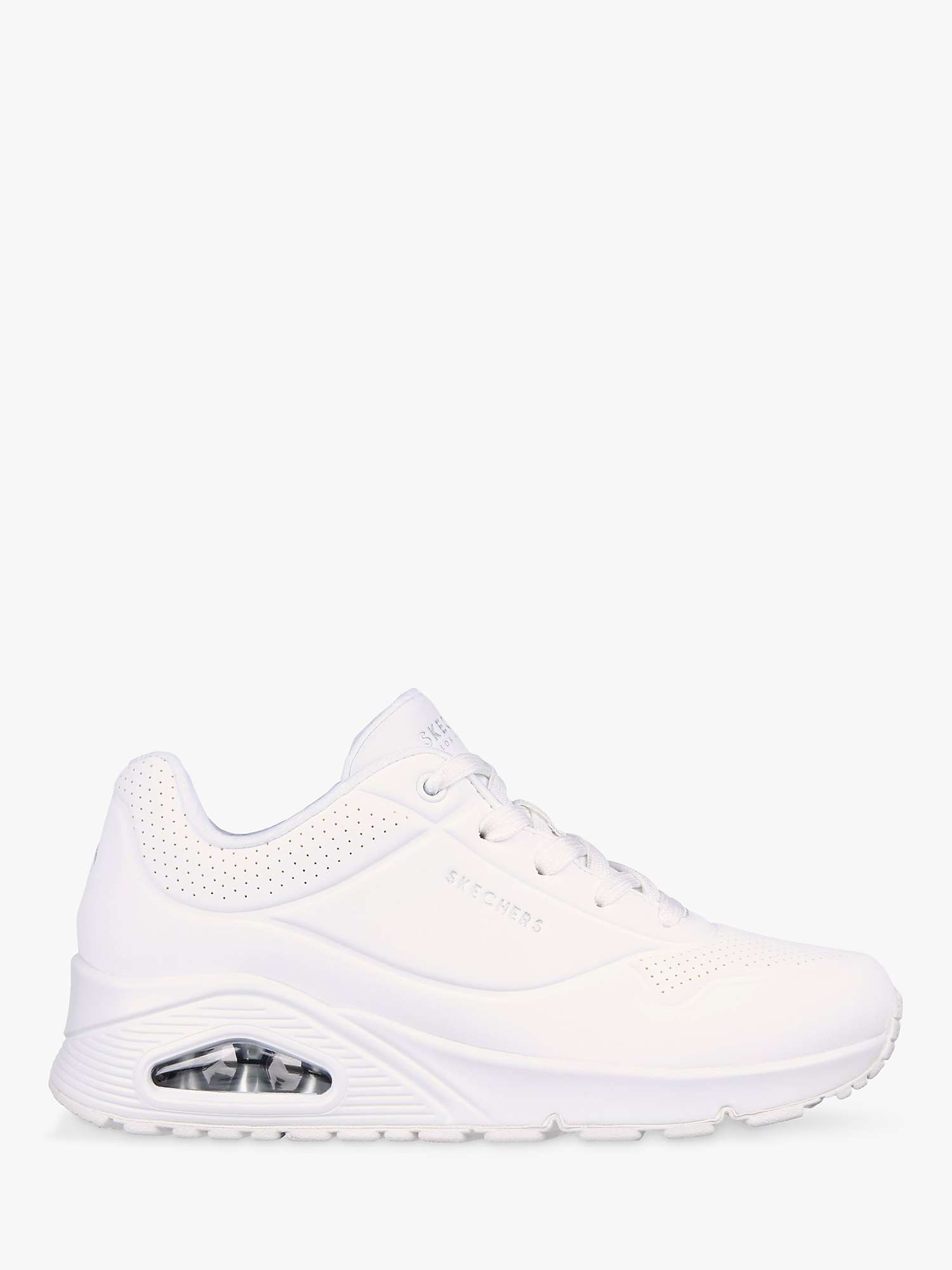Buy Skechers Uno Stand On Air Sports Trainers, White Online at johnlewis.com