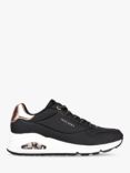 Skechers Uno Shimmer Away Trainers, Black