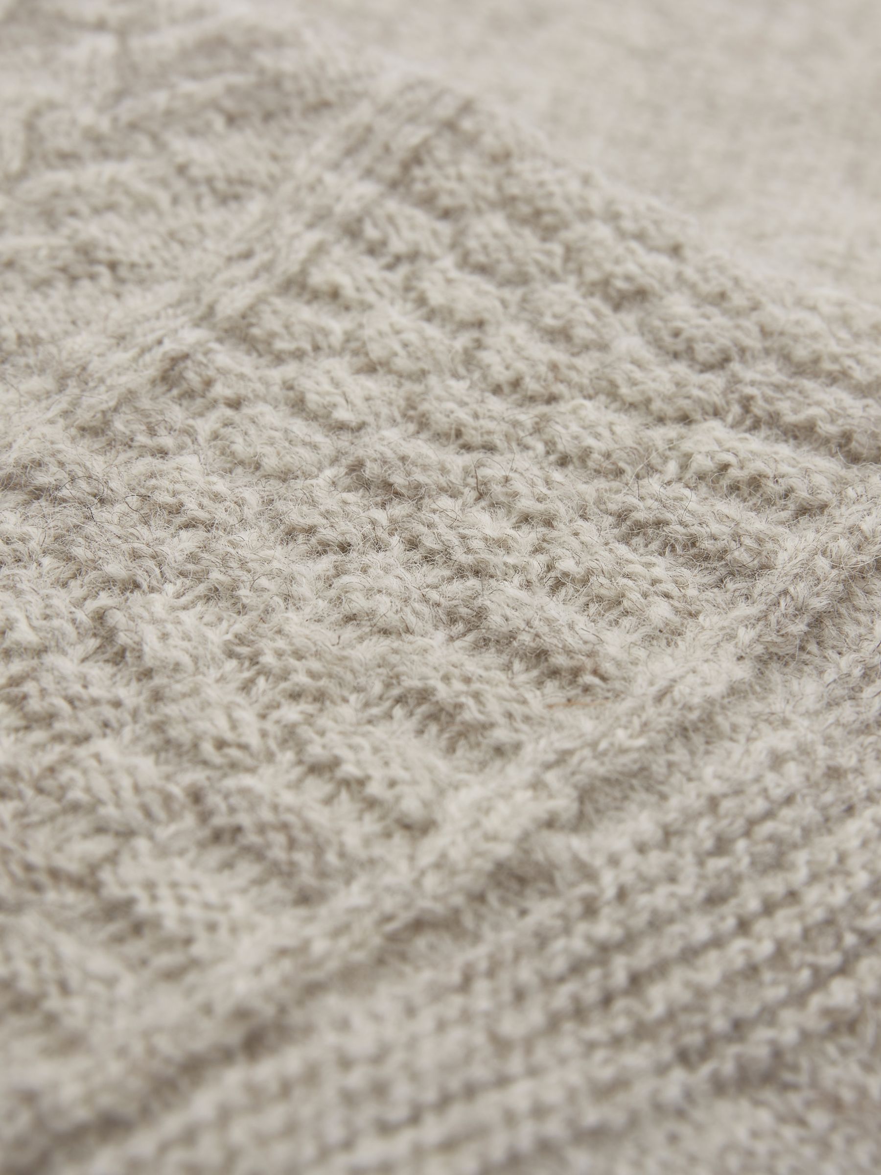 Buy Celtic & Co. Gansey Undyed Wool Jumper, Taupe Online at johnlewis.com