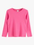 Lindex Kids' Basic Long Sleeve Rib Top, Pink