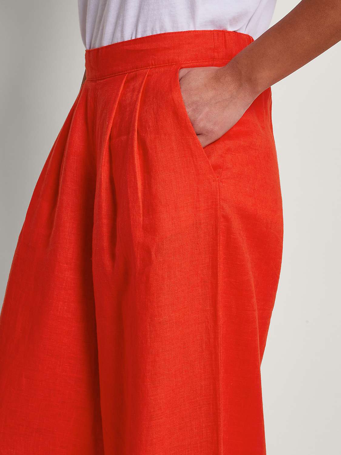 Buy Monsoon Solene Linen Wide Leg Trousers Online at johnlewis.com