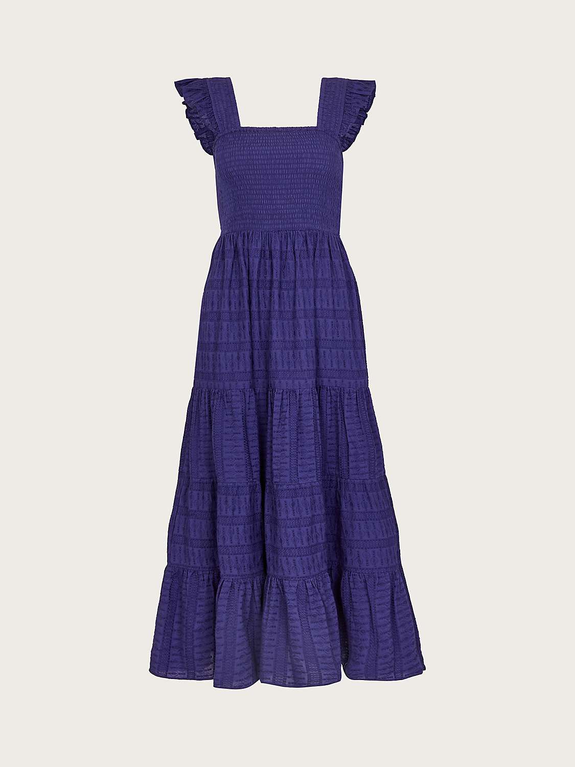 Buy Monsoon Malia Embroidered Midi Dress, Navy Online at johnlewis.com