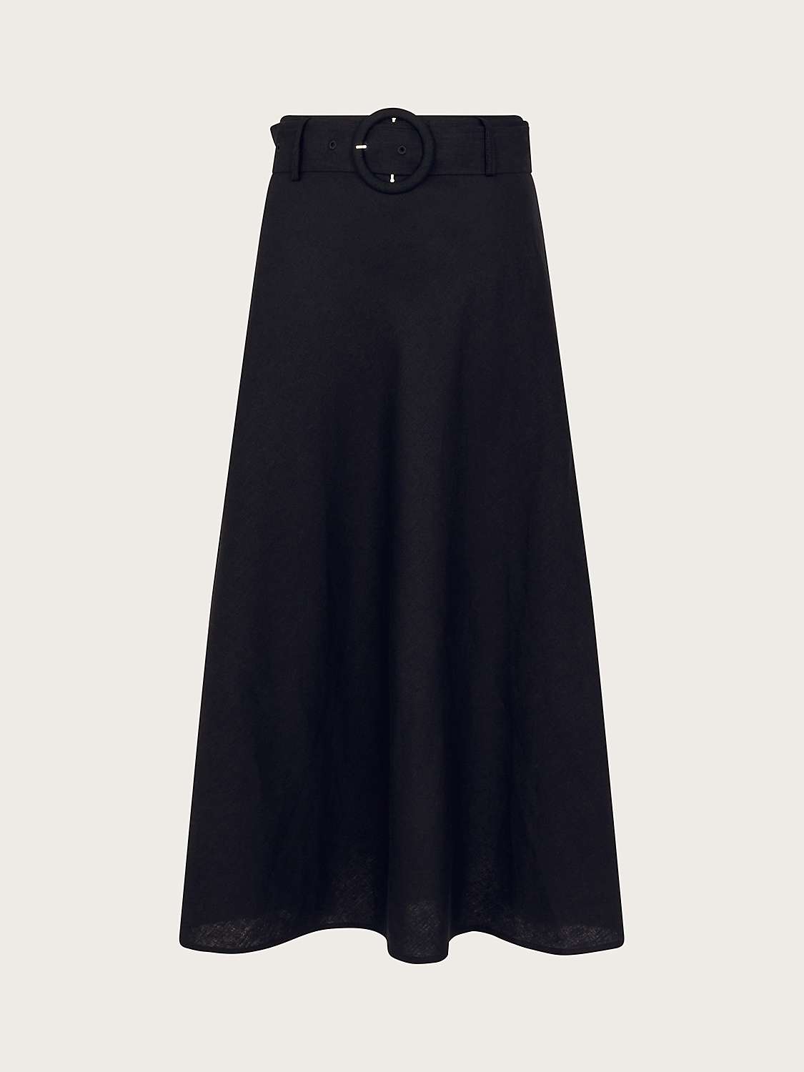 Buy Monsoon Olive Midi Skirt, Black Online at johnlewis.com
