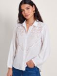 Monsoon Flora Cutwork Shirt, White