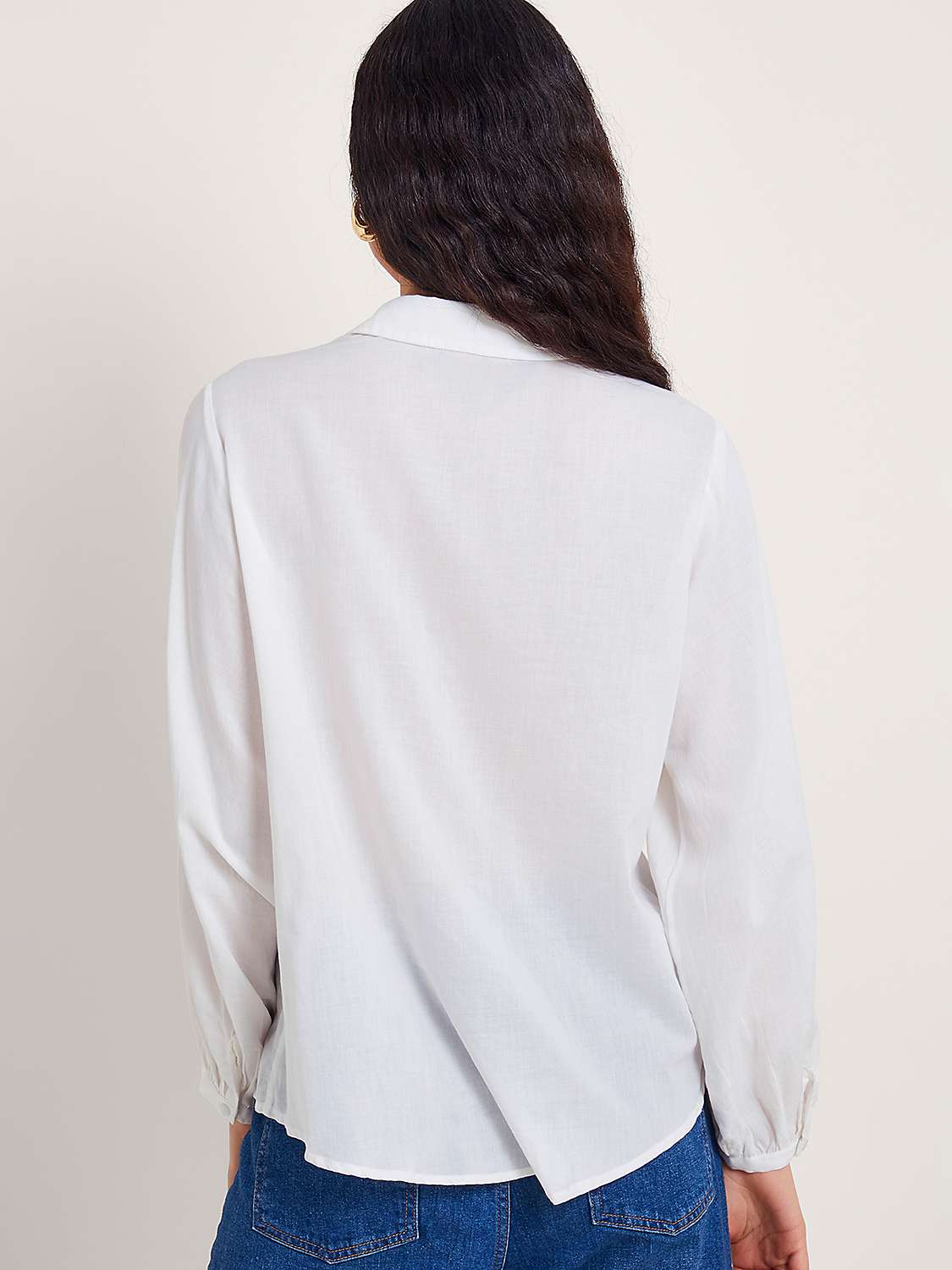 Buy Monsoon Flora Cutwork Shirt, White Online at johnlewis.com
