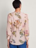 Monsoon Jaquetta Floral Blouse, Blush