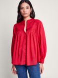 Monsoon Dahlia Pintuck Blouse, Pink