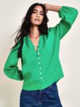 Monsoon Reine Frill Blouse, Green