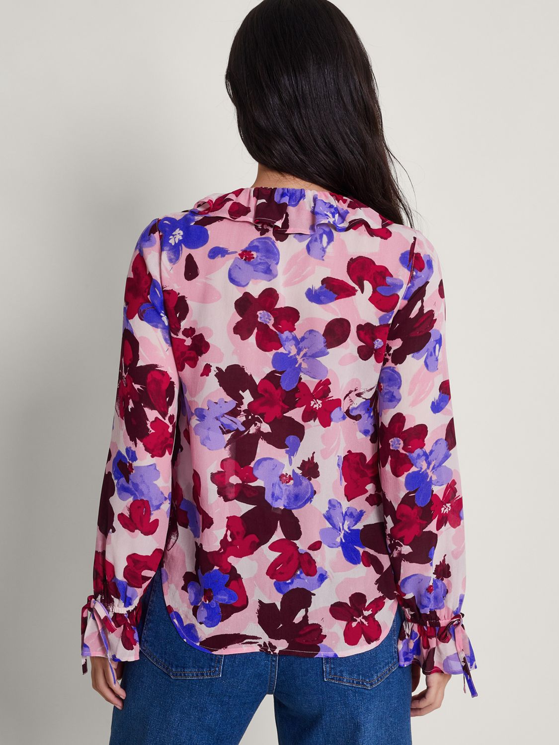 Buy Monsoon Vittoria Floral Blouse, Pink/Multi Online at johnlewis.com