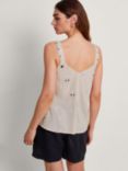 Monsoon Fia Embroidered Cami Top, Ivory