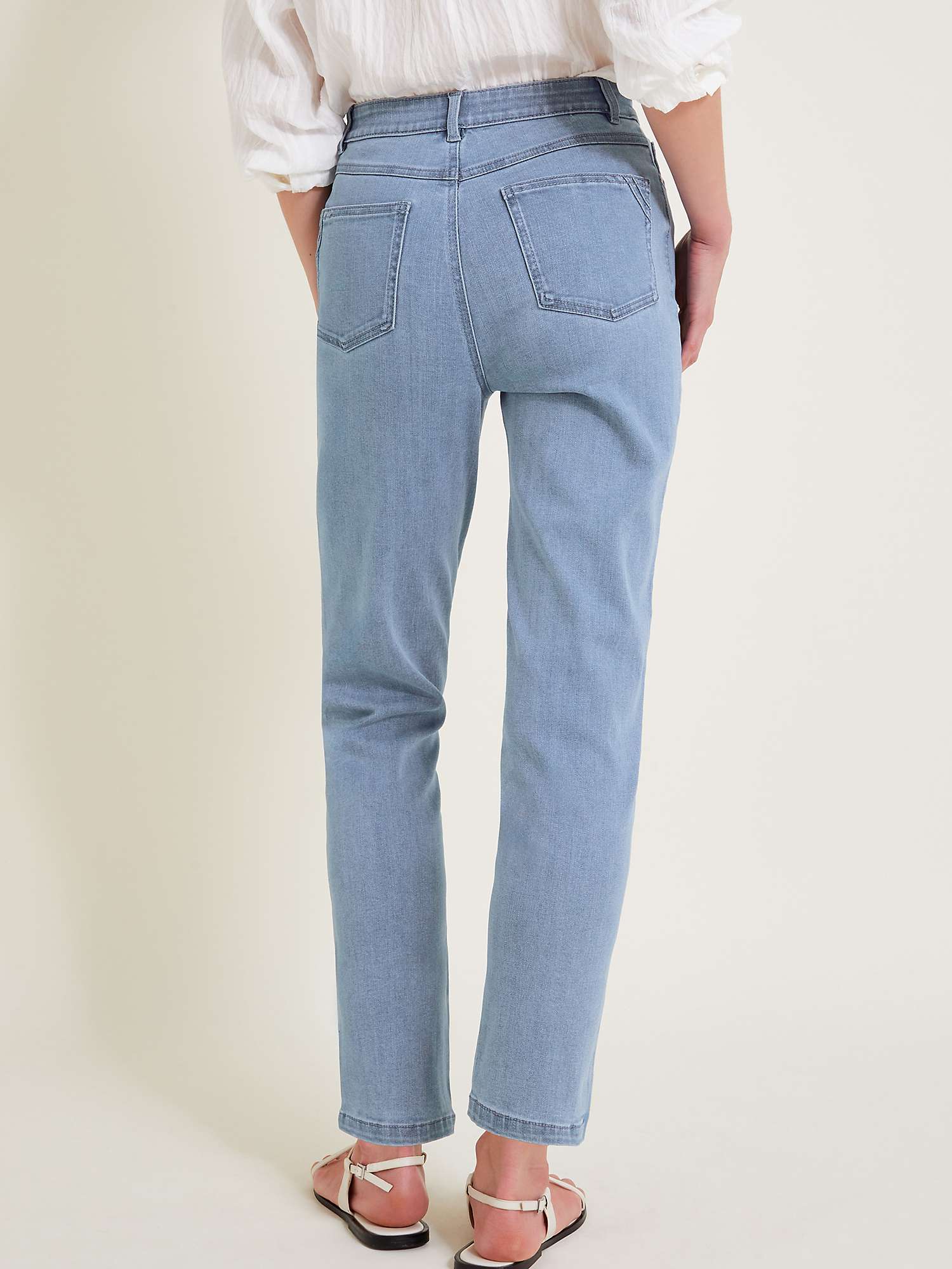 Buy Monsoon Vera Slim Fit Jeans, Light Blue Online at johnlewis.com