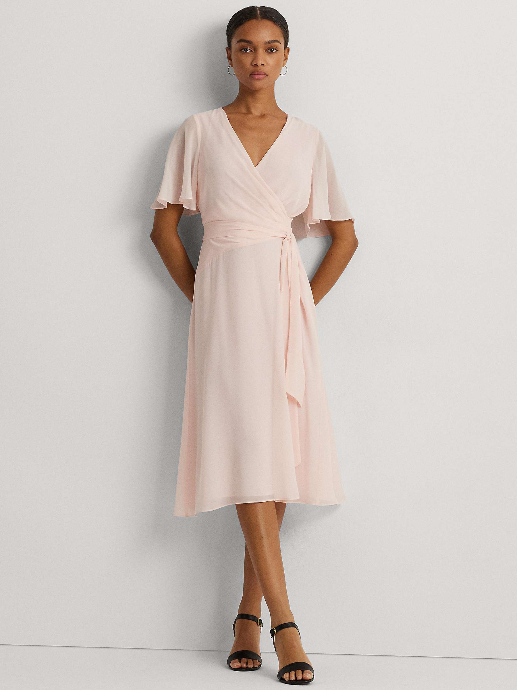 Buy Lauren Ralph Lauren Abel Wrap Dress, Light Pink Online at johnlewis.com