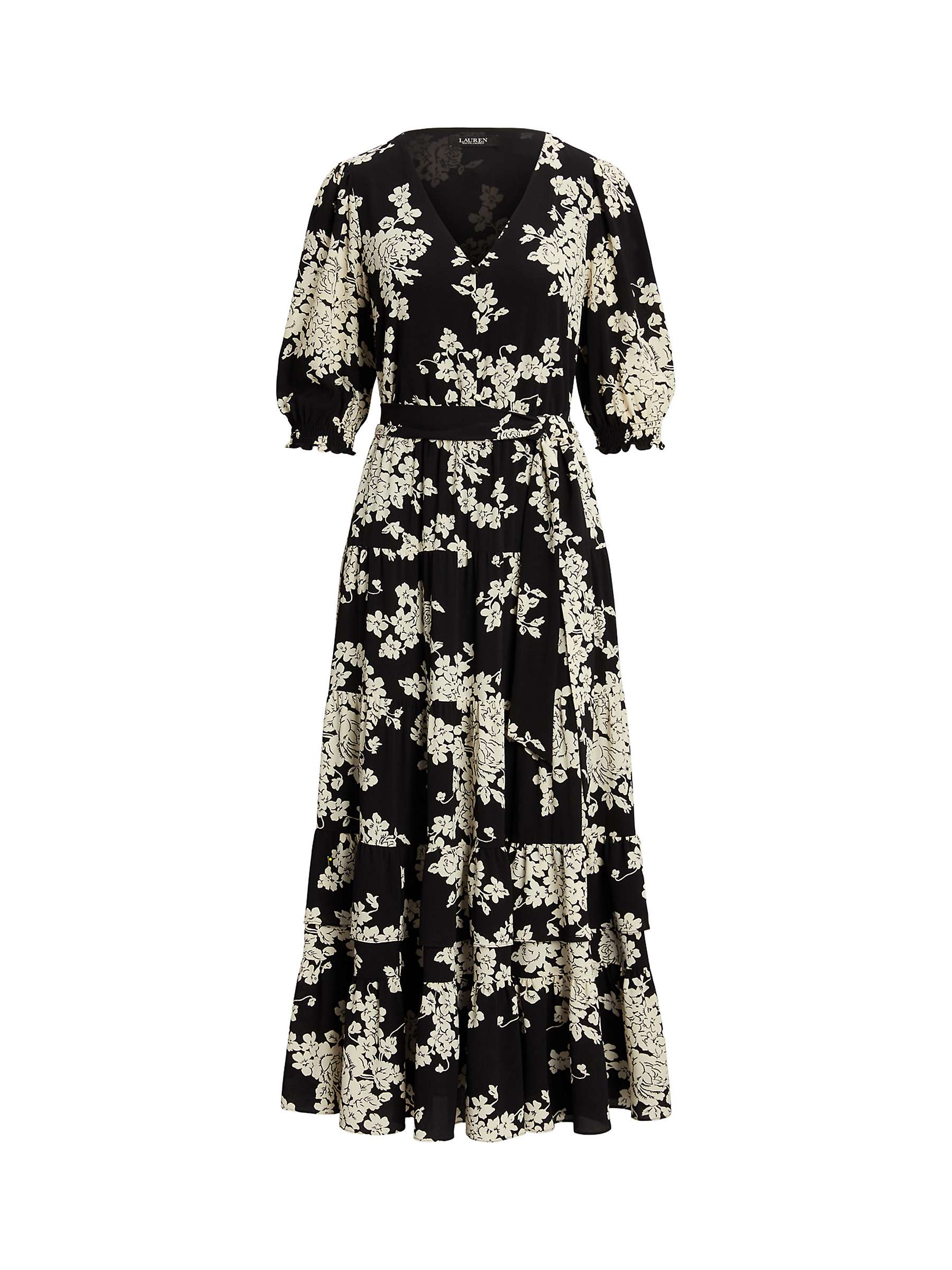 Buy Lauren Ralph Lauren Jehonathan Floral Dress, Black Online at johnlewis.com