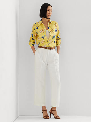 Lauren Ralph Lauren Karrie Linen Floral Shirt, Yellow