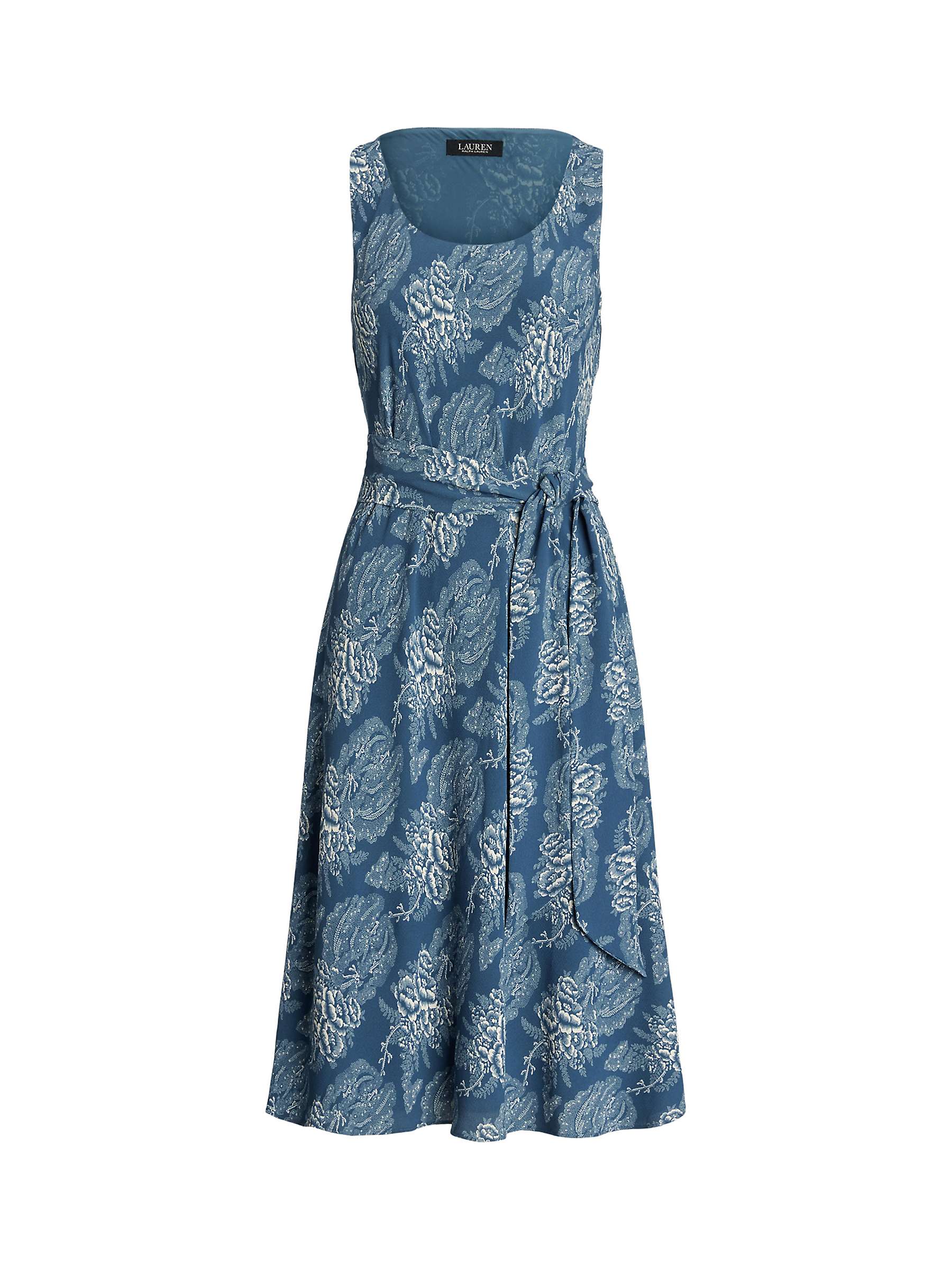 Buy Lauren Ralph Lauren Zawato Floral Dress, Blue Online at johnlewis.com