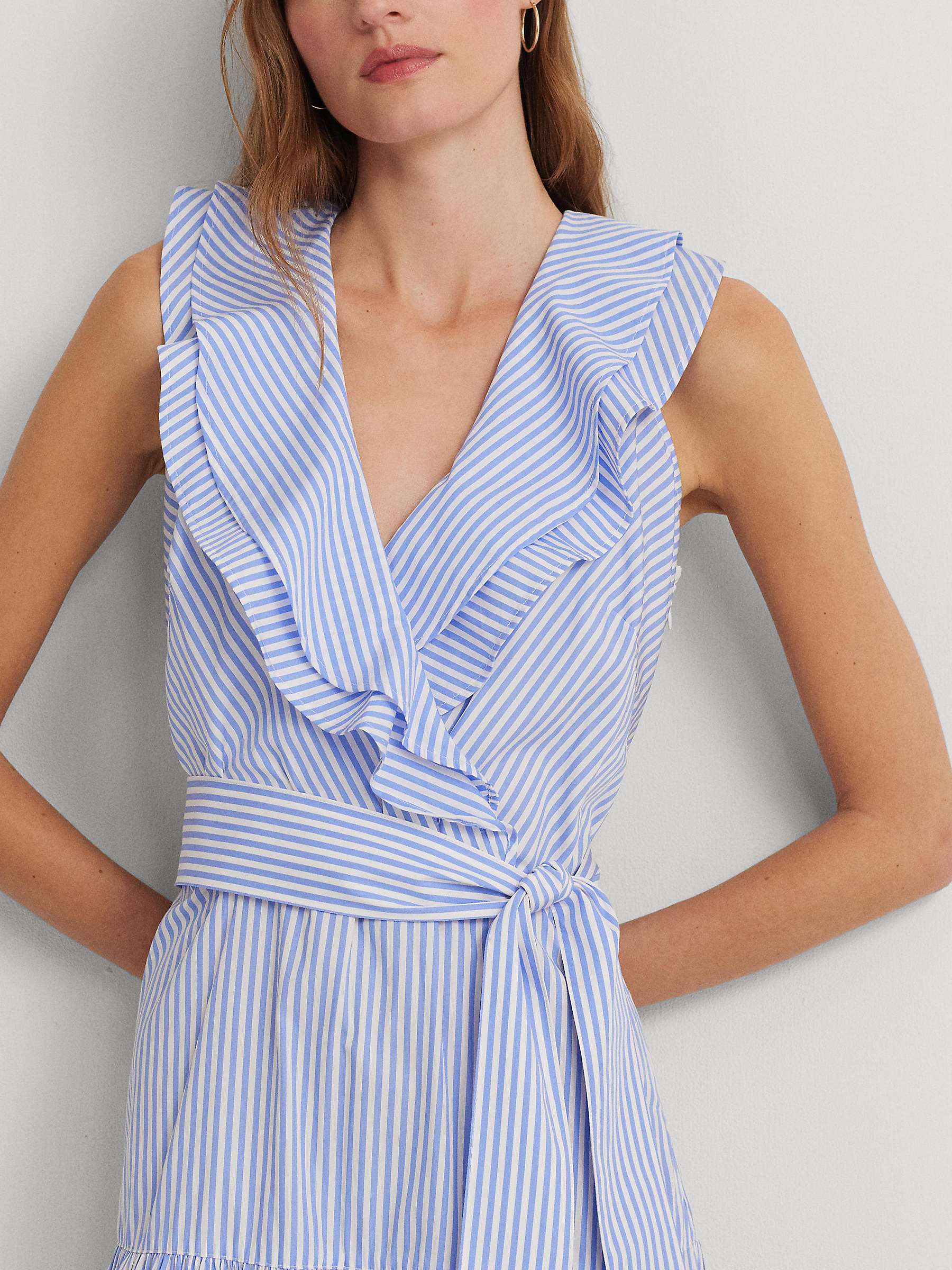 Buy Lauren Ralph Lauren Tabraelin Stripe Dress, Blue Online at johnlewis.com